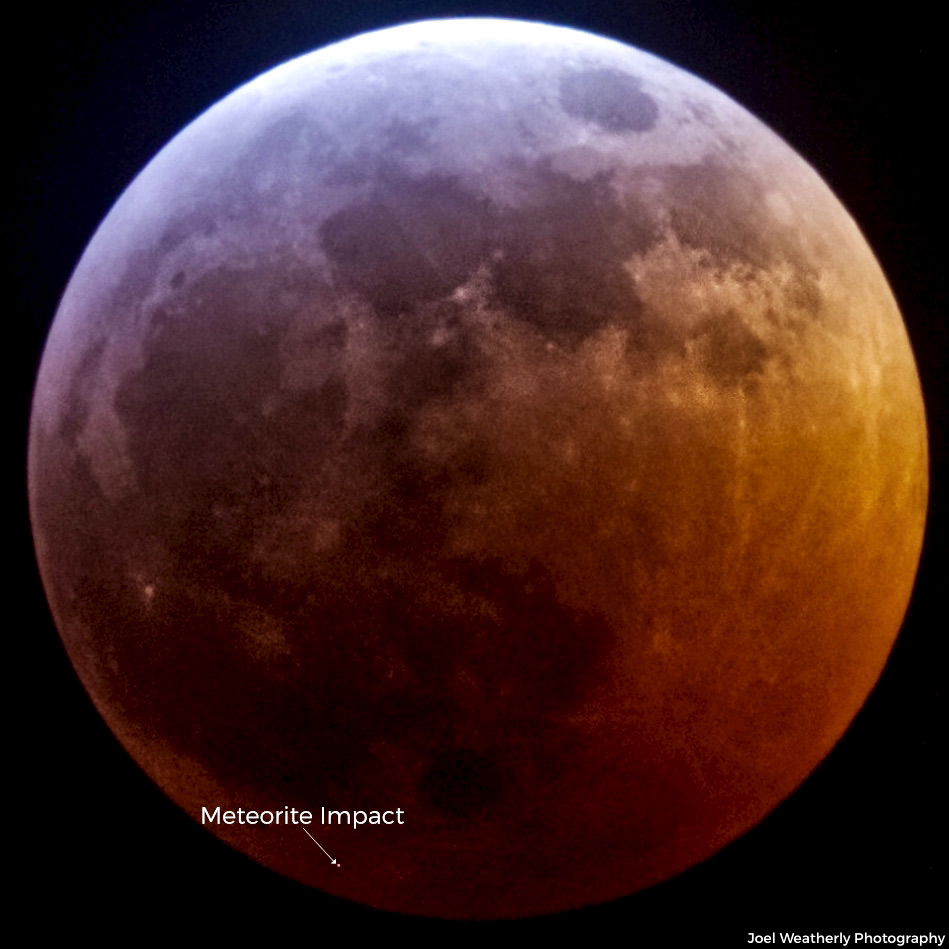 Meteorite Impact During Lunar Eclipse