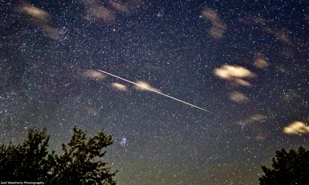 A bright Perseid meteor